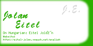 jolan eitel business card